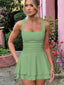 Arivelle | Square Neck Ruched Mini Dress
