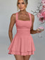 Arivelle | Square Neck Ruched Mini Dress