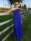 "Zyora" One-Shoulder Pleated Maxi Dress