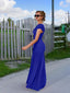 "Zyora" One-Shoulder Pleated Maxi Dress