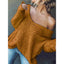 "Vivi" Slouchy Off-Shoulder Knit Sweater