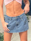 👖 Lena | Low-Rise Denim Mini Skirt