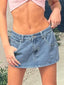 👖 Lena | Low-Rise Denim Mini Skirt