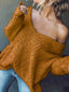 "Vivi" Slouchy Off-Shoulder Knit Sweater
