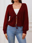 "Sarah" Button-Front Cable Cardigan