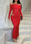 "Reva" Asymmetric Cutout Maxi Dress