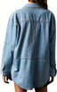 "Coastline" Denim Pullover Top