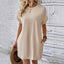 Aurelia | Round Neck Short Sleeve Mini Dress