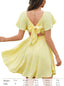 Liora | Knot Front Chiffon Mini Dress