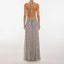 “Solana” Halter Floral Maxi Dress