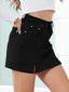 Reese | Split-Hem Denim Skort with Built-In Shorts