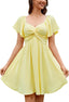 Liora | Knot Front Chiffon Mini Dress