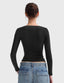 "Gigi" Square-Neck Sculpt Tee