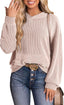 "Bree" Ribbed Knit Hoodie