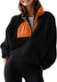 The "Cassie" Colorblock Fleece Pullover