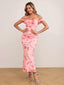 Veyora | Off The Shoulder Corset Maxi Dress