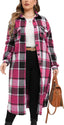 "Willa" Oversized Plaid Longline Shacket