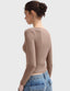 "Gigi" Square-Neck Sculpt Tee