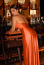 Zerava | One-Shoulder High Split Maxi Dress