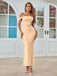 Veyora | Off The Shoulder Corset Maxi Dress