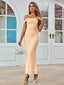 Veyora | Off The Shoulder Corset Maxi Dress