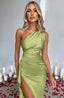Zerava | One-Shoulder High Split Maxi Dress