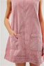Clyora | Corduroy Overall Mini Dress with Pockets