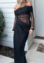 "Reva" Asymmetric Cutout Maxi Dress