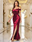 "Anastasia" Satin Off-Shoulder Gown