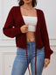 "Sarah" Button-Front Cable Cardigan