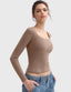 "Gigi" Square-Neck Sculpt Tee