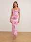 Veyora | Off The Shoulder Corset Maxi Dress