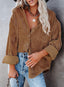 "Hollis" Corduroy Boyfriend Shirt