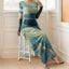 “Aura” Tie-Dye Mesh Maxi Dress