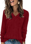 "Ellie" Ribbed Knit V-Neck Sweater – Where Cozy Meets Class