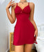 Avaska | Women’s Lace Trim Slit Sleep Dress