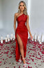 Zerava | One-Shoulder High Split Maxi Dress