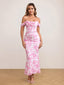 Veyora | Off The Shoulder Corset Maxi Dress