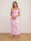 Veyora | Off The Shoulder Corset Maxi Dress