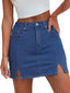 Reese | Split-Hem Denim Skort with Built-In Shorts