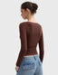 "Gigi" Square-Neck Sculpt Tee