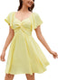 Liora | Knot Front Chiffon Mini Dress