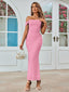 Veyora | Off The Shoulder Corset Maxi Dress
