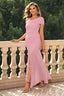 "Zyora" One-Shoulder Pleated Maxi Dress