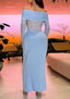 "Reva" Asymmetric Cutout Maxi Dress