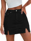 Reese | Split-Hem Denim Skort with Built-In Shorts