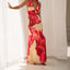 “Solana” Halter Floral Maxi Dress