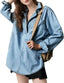 "Coastline" Denim Pullover Top