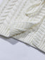 "Sarah" Button-Front Cable Cardigan