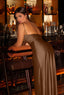 Zerava | One-Shoulder High Split Maxi Dress